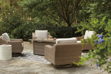 Load image into Gallery viewer, Beachcroft Beachcroft Fire Pit Table with Four Nuvella Swivel Lounge Chairs