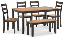 Load image into Gallery viewer, Gesthaven Dining Table with 4 Chairs and Bench (Set of 6)
