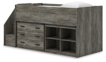Load image into Gallery viewer, Frandern Loft Bed with Bookcase and Drawer Storage
