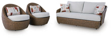 Load image into Gallery viewer, Double Point Outdoor Loveseat/2 Swivel Chairs (Set of 3)
