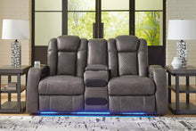 Load image into Gallery viewer, Fyne-Dyme Power Reclining Loveseat with Console

